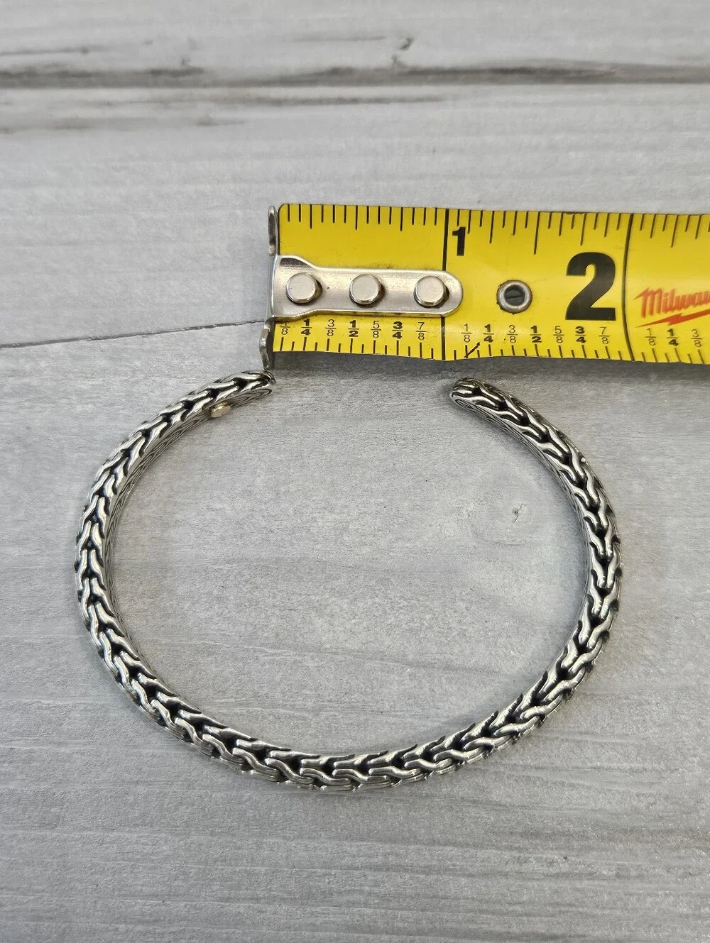 John Hardy Sterling Cuff 23.1g Signed M